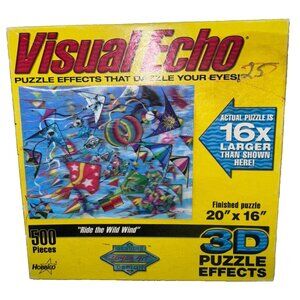 Visual Echo Ride The Wild Wind 3D 500 Piece Jigsaw Puzzle 2005 Hobbico